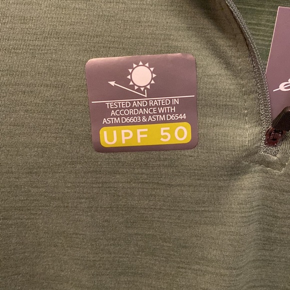 Eddie Bauer “Dark Ivy” green quarter zip UPF 50 top - size S - Picture 10 of 10